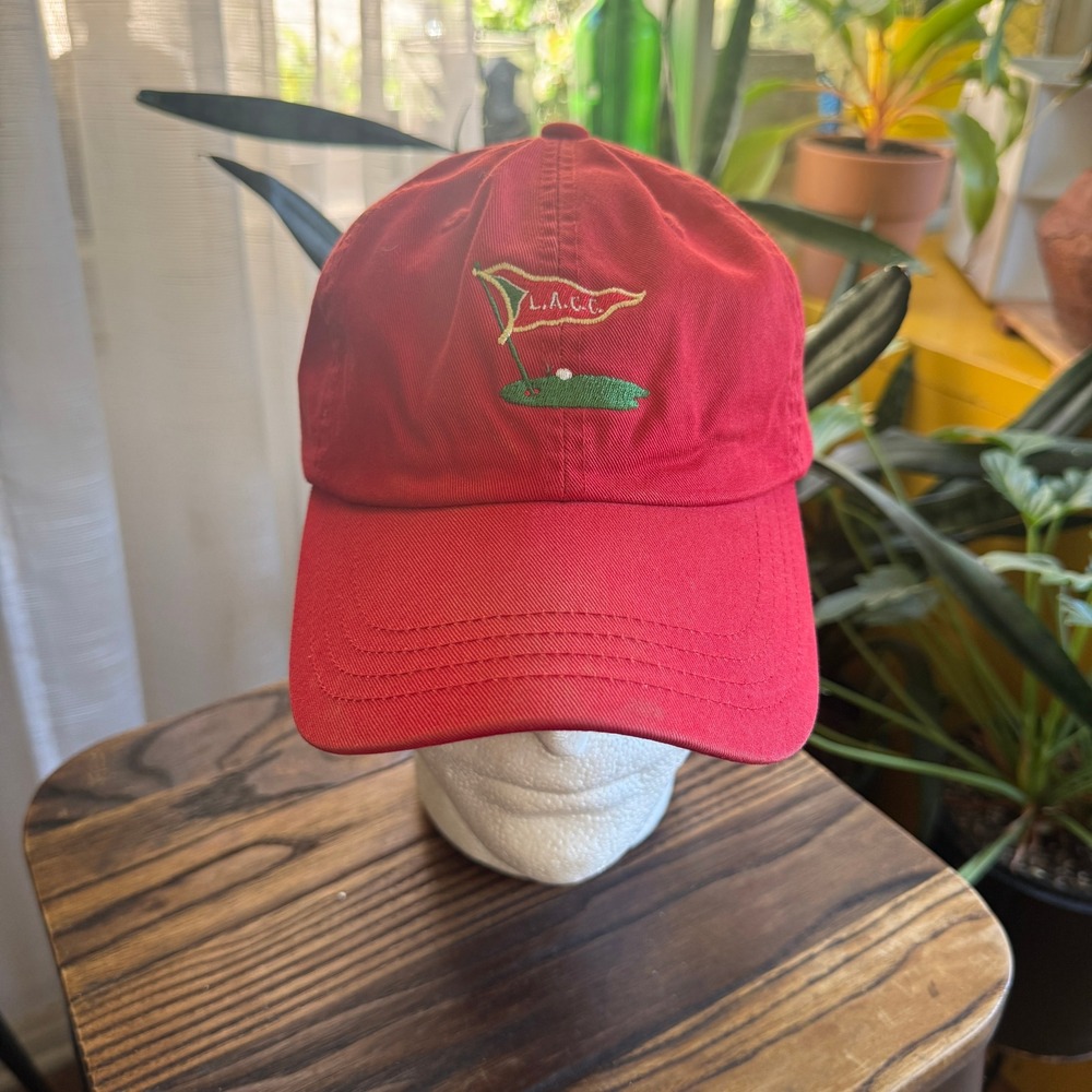 Los Angeles Country Club LACC Golf Hat Red Adjustable Strapback Cap